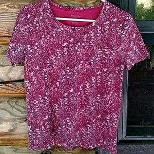 Pretty rosy pink floral patterned shirt!  Medium.